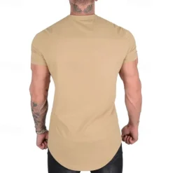 Men's Running T-Shirt Short Sleeve Tee Tshirt Casual Athleisure Breathable Quick Dry Soft Gym Workout Running Walking Sportswear Activewear Solid Colored Black White Yellow