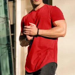 Men's Running T-Shirt Short Sleeve Tee Tshirt Casual Athleisure Breathable Quick Dry Soft Gym Workout Running Walking Sportswear Activewear Solid Colored Black White Yellow