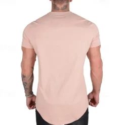 Men's Running T-Shirt Short Sleeve Tee Tshirt Casual Athleisure Breathable Quick Dry Soft Gym Workout Running Walking Sportswear Activewear Solid Colored Black White Yellow