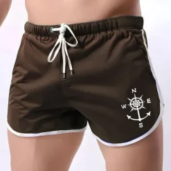 Men's Sailboat Swim Shorts Board Shorts Swimming Trunks Mid Waist Fashion Designer Athletic Surfing Leisure Sports Holiday Pocket Drawstring Elastic Waist Designer Clothing Apparel