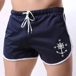 Men's Sailboat Swim Shorts Board Shorts Swimming Trunks Mid Waist Fashion Designer Athletic Surfing Leisure Sports Holiday Pocket Drawstring Elastic Waist Designer Clothing Apparel