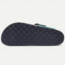 Men's Sandals Slippers & Flip-Flops Flat Sandals Microfiber Breathable Comfortable Slip Resistant Loafer Buckle White Red Green