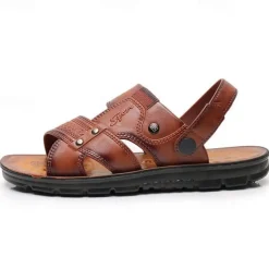 Men's Sandals Slippers Comfort Sandals Walking Casual Beach Daily Beach PVC Waterproof Breathable Comfortable Loafer Yellow Brown Summer