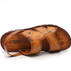 Men's Sandals Slippers Comfort Sandals Walking Casual Beach Daily Beach PVC Waterproof Breathable Comfortable Loafer Yellow Brown Summer