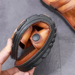 Men's Sandals Slippers Comfort Sandals Walking Casual Beach Daily Beach PVC Waterproof Breathable Comfortable Loafer Yellow Brown Summer