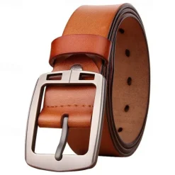 Men's Sashes Belt Men's belt Waist Belt Black Coffee Cowhide Alloy Modern Contemporary Solid / Plain Color Daily Wear Vacation Casual Daily