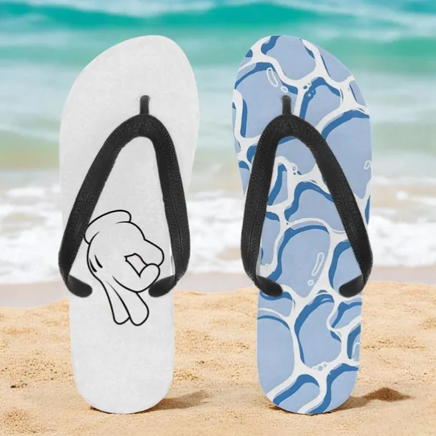 Men's Sea Turtle Printed Flip Flops – Beach Inspired & Comfortable Style for Beach Outings, Surfing & Tropical Vacations