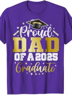 Men's Senior Tee Grad Tee Graduation Tee Tee Short Sleeve Crewneck Spring & Summer Letter Print Fashion Designer Print Vacation Street Going out Navy White Black Top Tee for Men