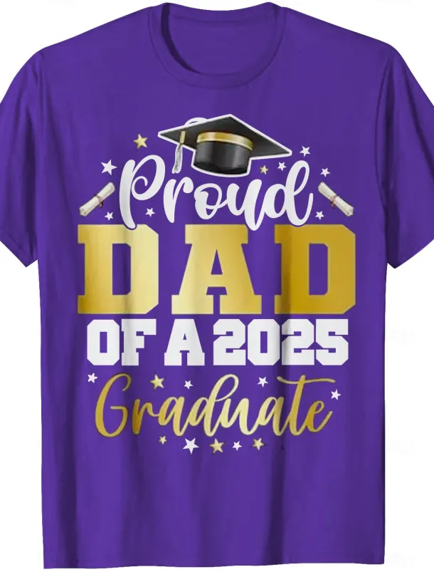 Men's Senior Tee Grad Tee Graduation Tee Tee Short Sleeve Crewneck Spring & Summer Letter Print Fashion Designer Print Vacation Street Going out Navy White Black Top Tee for Men