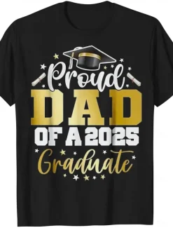 Men's Senior Tee Grad Tee Graduation Tee Tee Short Sleeve Crewneck Spring & Summer Letter Print Fashion Designer Print Vacation Street Going out Navy White Black Top Tee for Men