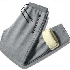 Men's Sherpa Fleece Pants Sweatpants Joggers Winter Pants Pocket Letter Warm Daily Leisure Sports Going out Streetwear Casual Black Black Straight Leg Micro-elastic