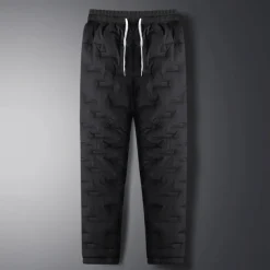 Men's Sherpa Fleece Pants Sweatpants Joggers Trousers Pocket Drawstring Elastic Waist Plain Comfort Warm Sports Outdoor Daily Fashion Casual Black 1# Black Micro-elastic