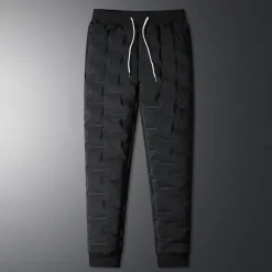 Men's Sherpa Fleece Pants Sweatpants Joggers Trousers Pocket Drawstring Elastic Waist Plain Comfort Warm Sports Outdoor Daily Fashion Casual Black 1# Black Micro-elastic