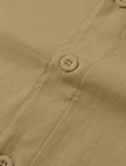 Men's Shirt Band Collar Shirt Summer Shirt Beach Wear Button Up Shirt Casual Shirt Black White Pink Army Green Long Sleeve Solid Color Collar Party Hawaiian Clothing Apparel