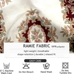 Men's Shirt Button Up Shirt Long Sleeve Fashion Casual Outdoor Daily Summer Spring Fall Stand Collar Print Khaki