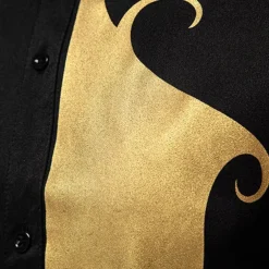 Men's Shirt Casual Shirt Tuxedo Shirts Bronzing Date Casual Daily Black White Blue Long Sleeve Lapel Spring & Fall Clothing Apparel