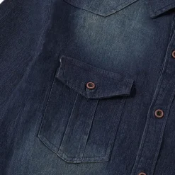 Men's Shirt Chambray Shirt Calico Shirt Button Up Shirt Casual Shirt Denim Shirt Denim Blue Black Dark Navy Blue Long Sleeve Plain Collar Daily Vacation Clothing Apparel Cotton Fashion Casual