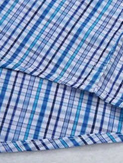 Men's Shirt Dress Shirt Plaid Office & Career Wedding Party Light Pink Light Blue Pink Dark Pink Short Sleeve Lapel Summer Clothing Apparel