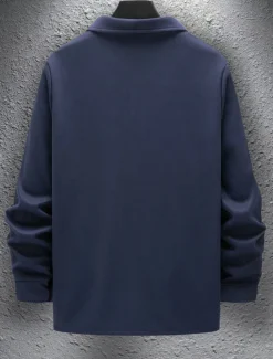 Men's Shirt Jacket Overshirts Transition Jacket Daily Lightweight Pocket Spring Plain Classic Lapel Regular Black Yellow Navy Blue Green Jacket