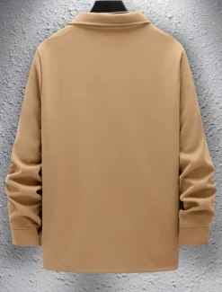 Men's Shirt Jacket Overshirts Transition Jacket Daily Lightweight Pocket Spring Plain Classic Lapel Regular Black Yellow Navy Blue Green Jacket