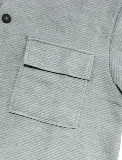 Men's Shirt Jacket Transition Jacket Daily Lightweight Jacquard Summer Spring Plain Classic Lapel Black White Khaki Light Grey Dark Gray Jacket