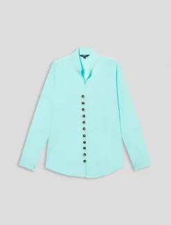 Men's Shirt Linen Shirt Beach Shirt Button Up Shirt Plain Casual Daily Black White Pink Orange Long Sleeve Band Collar Spring & Summer Clothing Apparel