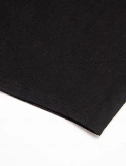 Men's Shirt Linen Shirt Beach Shirt Button Up Shirt Plain Casual Daily Black White Pink Orange Long Sleeve Band Collar Spring & Summer Clothing Apparel