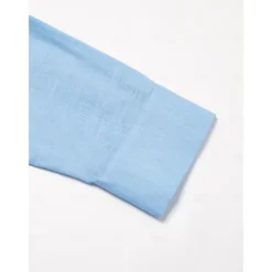 Men's Shirt Linen Shirt Blue Long Sleeve Solid Color Fold-over Collar Spring & Summer Street Daily Clothing Apparel