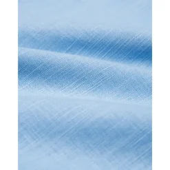 Men's Shirt Linen Shirt Blue Long Sleeve Solid Color Fold-over Collar Spring & Summer Street Daily Clothing Apparel