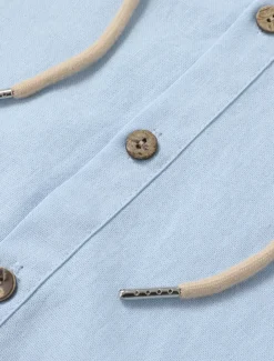 Men's Shirt Linen Shirt Calico Shirt Beach Wear Button Up Shirt Hooded Shirt Plain Casual Daily Black White Blue Green Long Sleeve Hooded Spring & Summer Clothing Apparel Buttons