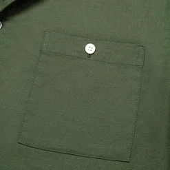 Men's Shirt Linen Shirt Cuban Collar Shirt Black Blue Brown Green Short Sleeve Solid Color Spring & Summer Street Daily Clothing Apparel