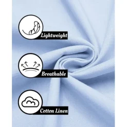 Men's Shirt Linen Shirt Popover Shirt Summer Shirt Beach Wear Plain Vacation Casual Black Khaki Light Blue Long Sleeve Collar Spring & Summer Clothing Apparel