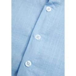 Men's Shirt Linen Shirt Summer Shirt Beach Wear Button Up Shirt Plain Vacation Curise White Pink Light Blue Short Sleeve Collar Summer Spring Clothing Apparel