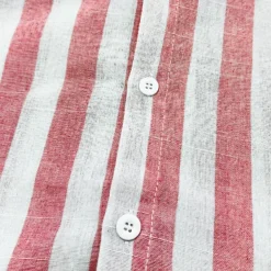 Men's Shirt Linen Shirt Summer Shirt Beach Shirt Cotton Linen Shirt Striped Shirts Striped Vacation Hawaiian Yellow Red Blue Green Long Sleeve Turndown Spring & Fall Clothing Apparel Button-Down