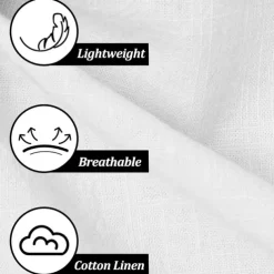 Men's Shirt Linen Shirt Summer Shirt White Long Sleeve Solid Color Standing Collar Spring & Summer Street Daily Clothing Apparel