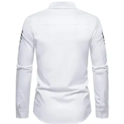 Men's Shirt Prom Shirt Graphic Daily Black White All Seasons Clothing Apparel Print