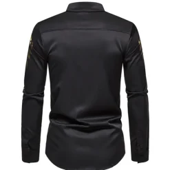 Men's Shirt Prom Shirt Graphic Daily Black White All Seasons Clothing Apparel Print