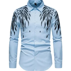 Men's Shirt Prom Shirt Graphic Daily Black White All Seasons Clothing Apparel Print