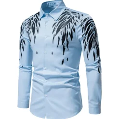 Men's Shirt Prom Shirt Graphic Daily Black White All Seasons Clothing Apparel Print