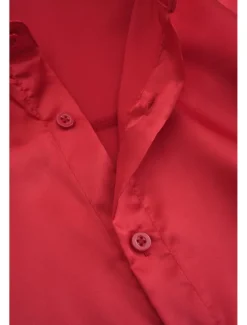 Men's Shirt Satin Shirt Casual Shirt Button Up Shirt Black Yellow Blue Red Light Grey Long Sleeve Plain Lapel Vacation Daily Clothing Apparel Fashion Casual Comfortable