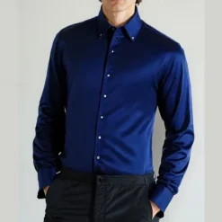 Men's Shirt Spearpoint Collar Shirt Dress Shirt Button Down Shirt Plain Wedding Party Black White Red Navy Blue Long Sleeve Lapel Spring & Fall Clothing Apparel Button-Down