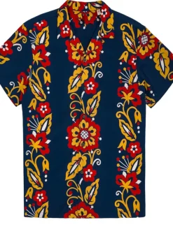 Men's Shirt Summer Hawaiian Shirt Button Up Shirt Casual Shirt Camp Collar Shirt Graphic Prints Flower Turndown Red Blue Street Holiday Short Sleeve Button Print Clothing Apparel Tropical Hawaiian