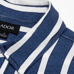 Men's Shirt Summer Shirt Button Up Shirt Casual Shirt Blue Light Blue Short Sleeve Stripes Lapel Daily Wear Vacation Clothing Apparel Fashion Hawaiian Casual Beach