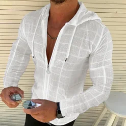 Men's Shirt Summer Shirt Beach Wear Casual Shirt Black White Yellow Red Green Long Sleeve Floral Hooded Vacation Casual Drawstring Clothing Apparel Fashion Casual Breathable Comfortable