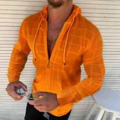 Men's Shirt Summer Shirt Beach Wear Casual Shirt Black White Yellow Red Green Long Sleeve Floral Hooded Vacation Casual Drawstring Clothing Apparel Fashion Casual Breathable Comfortable