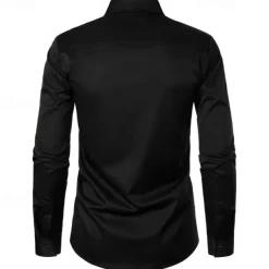 Men's Shirt Summer Shirt Casual Shirt Beach Shirt Collared Shirt Button Up Shirt Black White Red Long Sleeve Polka Dot Lapel Vacation Hawaiian Pocket Clothing Apparel Polyester Fashion Casual