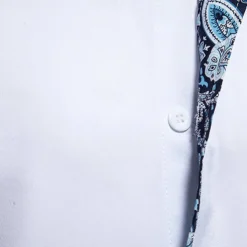 Men's Shirt Summer Shirt Casual Shirt Beach Shirt Collared Shirt Button Up Shirt Black White Navy Blue Long Sleeve Paisley Lapel Vacation Hawaiian Pocket Clothing Apparel Polyester Fashion Casual