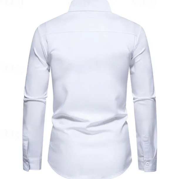 Men's Shirt Summer Shirt Casual Shirt Beach Shirt Collared Shirt Button Up Shirt Black White Navy Blue Long Sleeve Paisley Lapel Vacation Hawaiian Pocket Clothing Apparel Polyester Fashion Casual