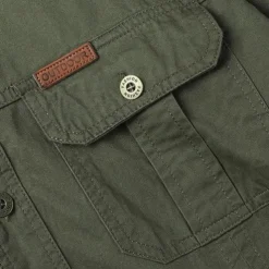 Men's Shirt Summer Shirt Casual Shirt Button Up Shirt Cargo Shirt Black White Red khaki Dark Blue Long Sleeve Plain Shirt Collar Vacation Hawaiian Pocket Clothing Apparel 100% Cotton Fashion Casual