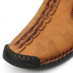 Men's Shoes Boots Loafers & Slip-Ons Retro Penny Loafers Handmade Shoes Comfort Shoes Walking Casual Daily Elastic Fabric Breathable Booties / Ankle Boots Loafer Black Army Green Brown Summer Spring